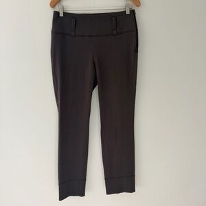 Seductive Pants Faye Taupe Size 36 Cigarette Zipper Cuff Quiet Luxury